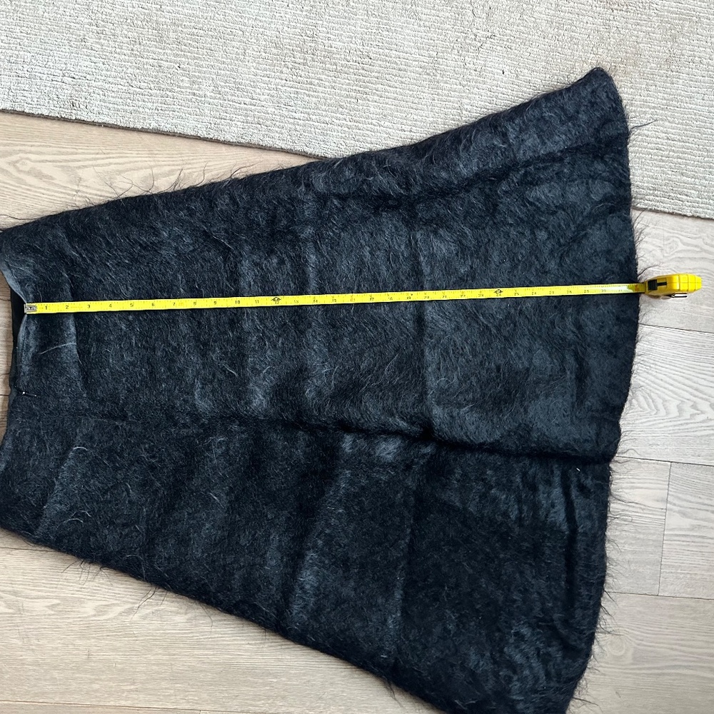 vintage Sybilla noche:  black mohair skirt with silk lining - Picture 11 of 13